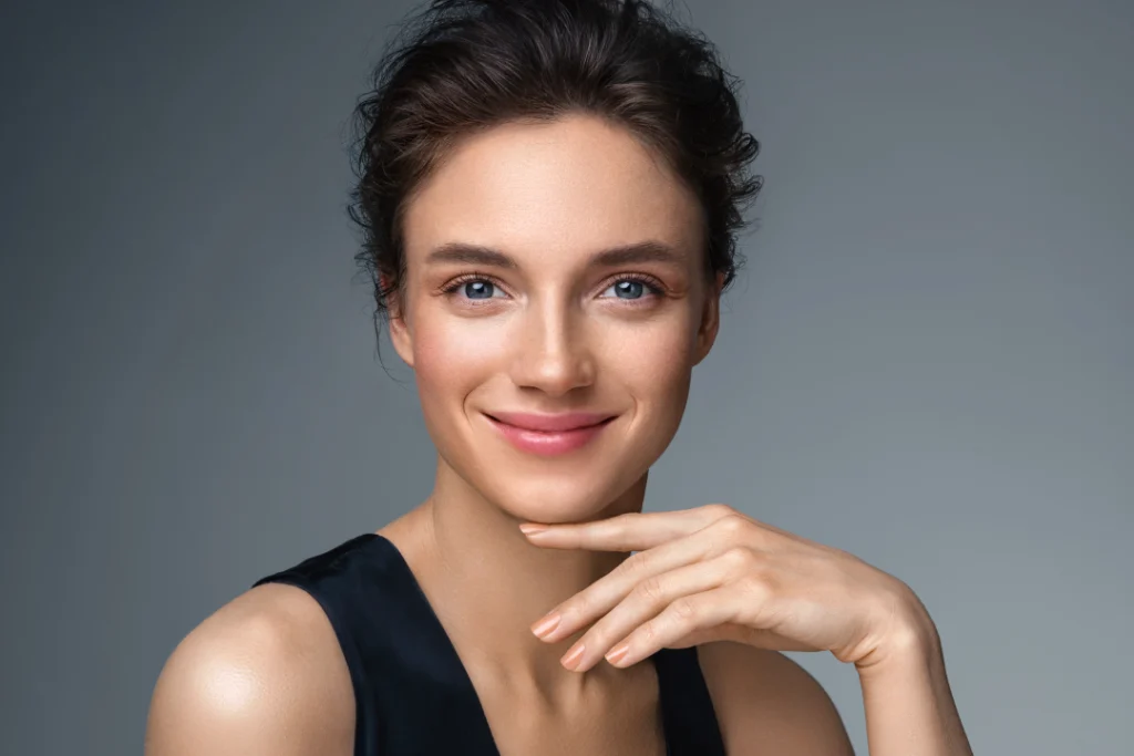  A youthful and radiant appearance achieved with a facelift procedure.